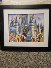 Disney Framed Picture With 4 Pins New
