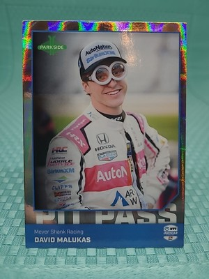 #ad 2025 Parkside Indycar Cross Hatch Square Laser Foil Pit Pass David Malukas $2.49