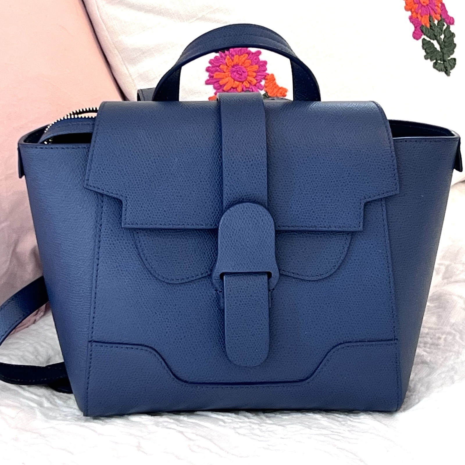 EXCLUSIVO AGOTADO EN LÍNEA Senreve Guijarro Marino Dorado Herrajes Maestra Bolso Midi