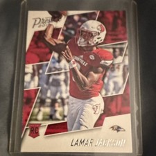 Panini 2018 Prestige Lamar Jackson Rookie #279 Baltimore Ravens NFL Card. rookie card picture