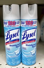 2- Can Lysol Disinfectant Spray Crisp Linen Scent, 19 oz New