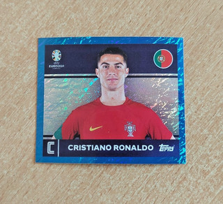 Topps Euro 2024 Sticker Blue/Blue POR 2 Ronaldo Parallel Euro 2024