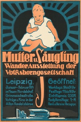   Vintage 1914 Leipzig Exhibition Poster - 24x36  - Gallery Grade Print