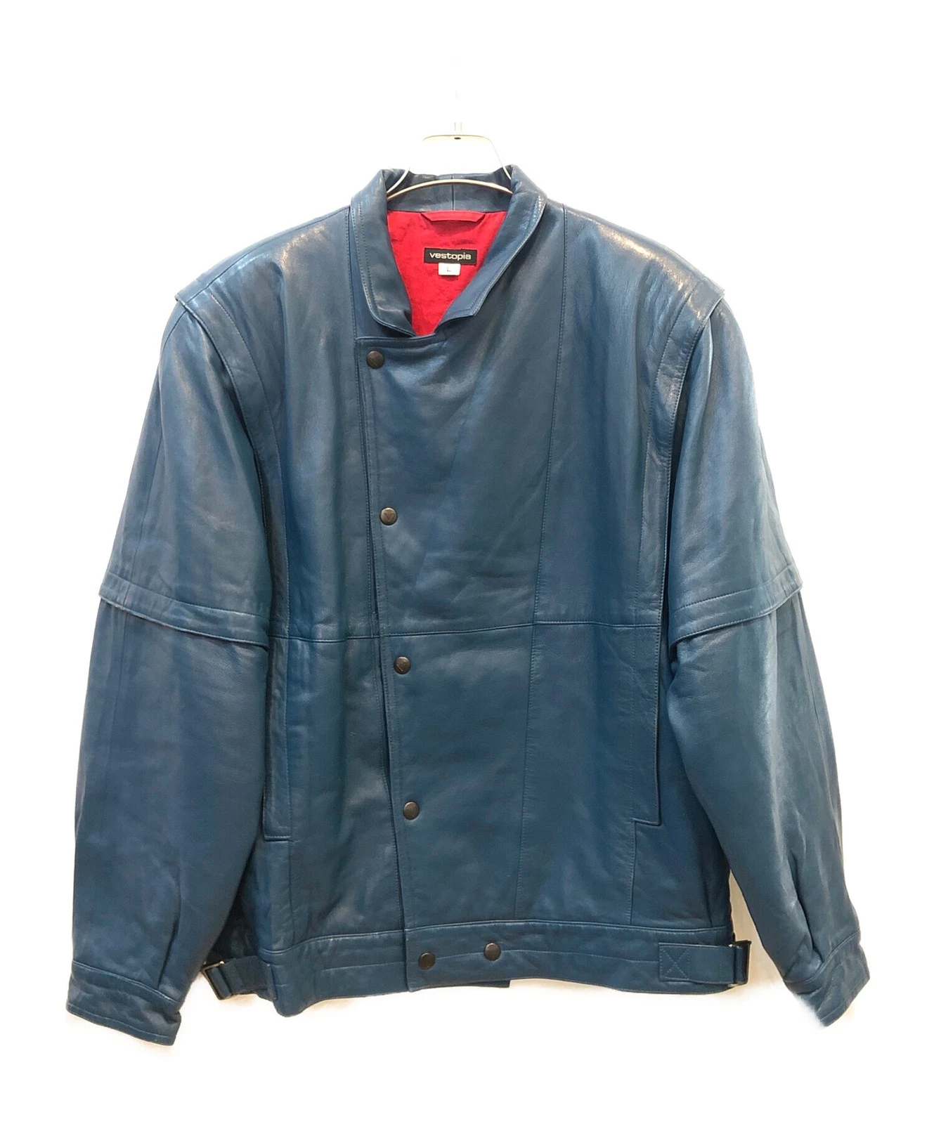 Vestopia Sheepskin Leather Jacket Men's Size L Sky Blue image 1