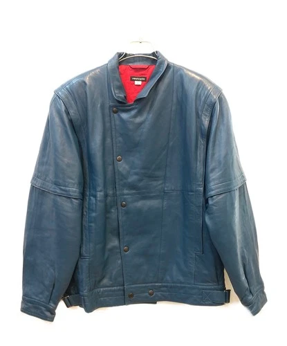 Vestopia Sheepskin Leather Jacket Men's Size L Sky Blue video thumbnail