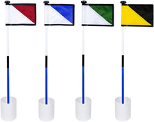 Golf Flagstick 3Ft,Golf Flag Hole Cup Set Double-Sided Putting Green Flags for B