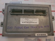 2001 DODGE RAM TRUCK 5.9L AUTO ENGINE COMPUTE...