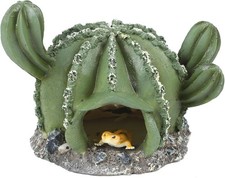 Resin Cactus Leopard Gecko Hide Reptile Cave Desert Terrarium Decor Reptile Hide
