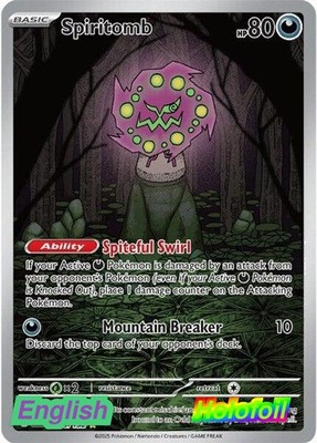 Pokemon- Spiritomb [MEG - 148/132] Mega Evolution NM Illustration Rare Holofoil