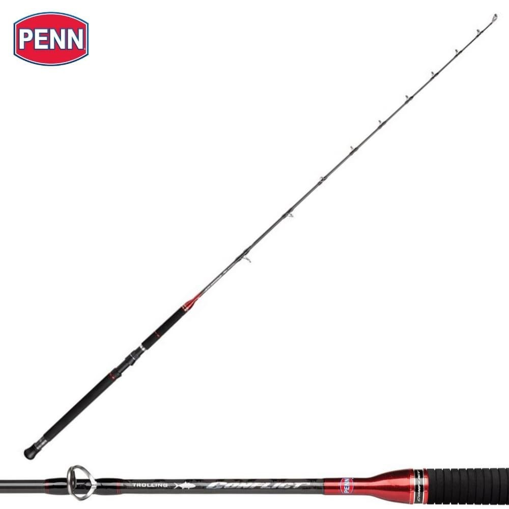 Спиральная удочка для морской рыбалки PENN, КОНФЛИКТНЫЙ ТРОЛЛИНГ /6-12 фунтов