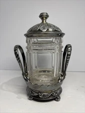 Antique Middletown Silver plate Sugar Jar-Very Intricate Lid