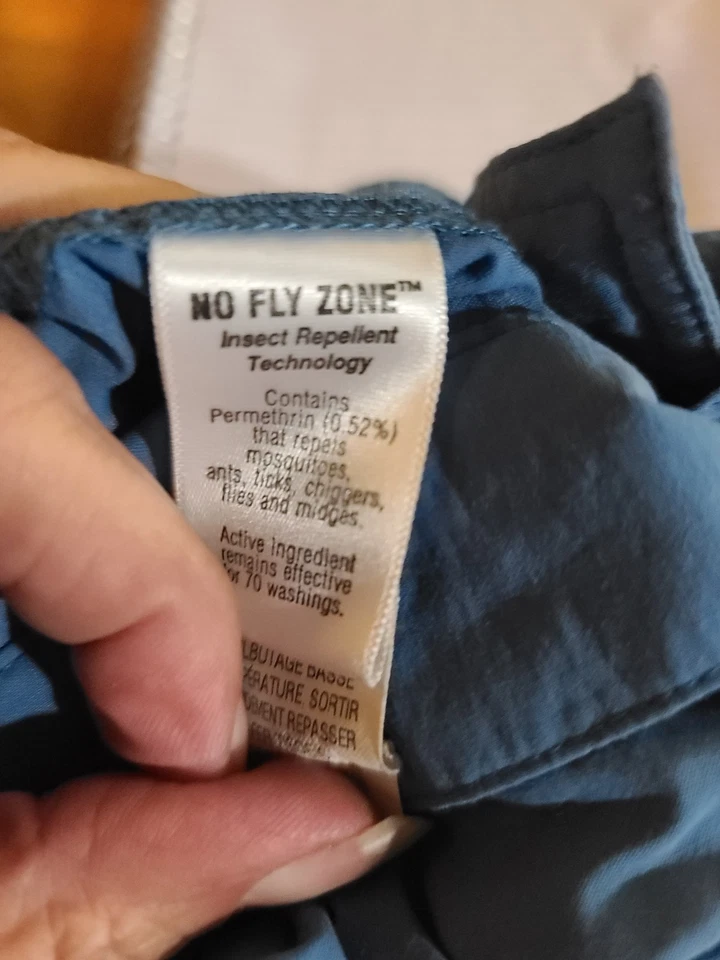 Camisa estilo pesca LL Bean para hombre M manga larga azul botones bolsillos ventilados Foto 3 de 4