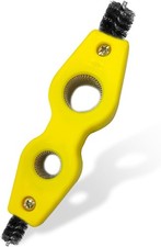 4-in-1 Anti-Corrosion Car Battery Cleaner Tool with Ergonomic Handle - Yellow