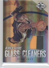 2012-13 Limited Glass Cleaners Memorabilia Prime 4/10 Derrick Favors #14 9cb