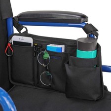 Best ZHCHG Wheelchair Side Bag with Cup Holder Armrest Pouch Accessories for