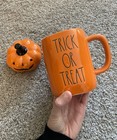 Rae Dunn Artisan Collection by Magenta "Trick Or Treat” mug w/Pumpkin topper lid — photo 6