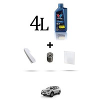Hoffcar Wartungsset 3 Filter Und 4L ÖL FüR Toyota Rav 4 Ii 1.8 Vvti 92Kw Ab 2