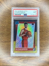 Alperen Sengun 2021 Panini Donruss Optic Black Gold Choice Rookie /8 PSA 9