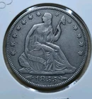 Strong Strike 1855 O Seated Liberty Half Dollar About Uncirculated