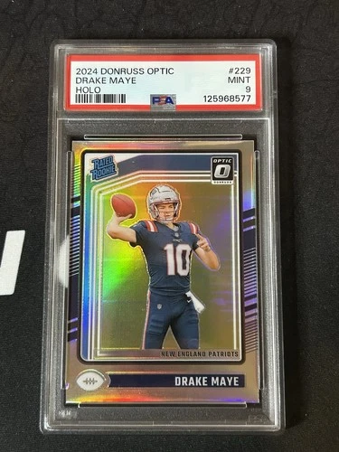 2024 Panini Donruss Optic - Rated Rookie Drake Maye #229 Holo Prizm (RC) PSA 9