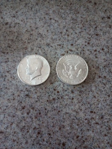 1964 Kennedy Half Dollar, 90% Silver, Circulated Uncirculated