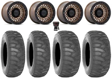 KMC Aztec Bdlk 15" Wheels Br +38mm/+0mm 33" SS360 Tires Polaris RZR XP 1K/PRO XP