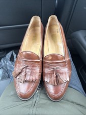 Johnston Murphy Cellini Shoes Sz 12B Brown Loafers Tassels Made Italy 15-3538