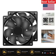 Whisper-Quiet 12V DC 120mm High-Speed Cooling Fan 2-Pack for Efficient Cooling