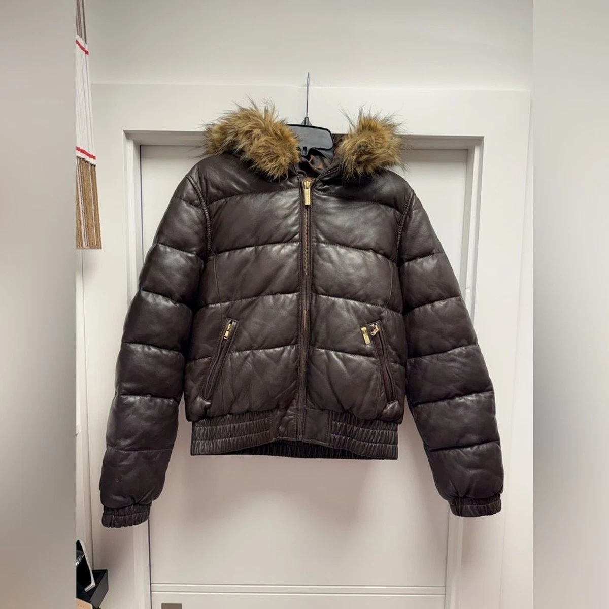 Leather Jacket Sean John Puffer Jacket Men's Sean John Brown 100