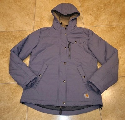 Women's Cargart Midweight Insulated Utility Jacket Size M 9-10 Rain defender  RF