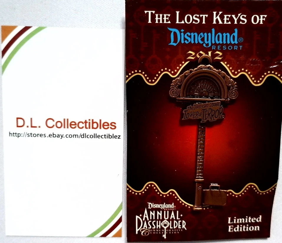 Disney Attraction Tower of Terror Lost Keys Of Disneyland 2012 LE 3000 PIN
