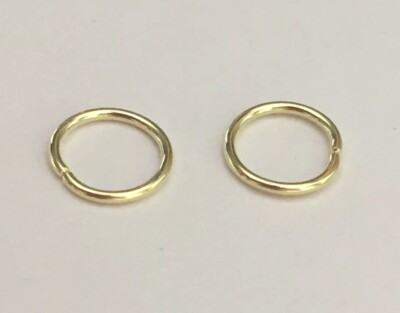 Solid 14k Gold Rook Daith Hoop Earrings Nose Ring Septum Body