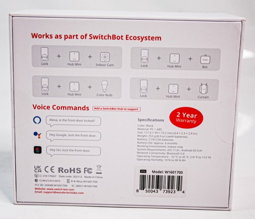 SwitchBot WLAN Smart Lock Pro Touchscreen-Tastatur Smartes Türschloss Türöffner - Bild 3 von 3