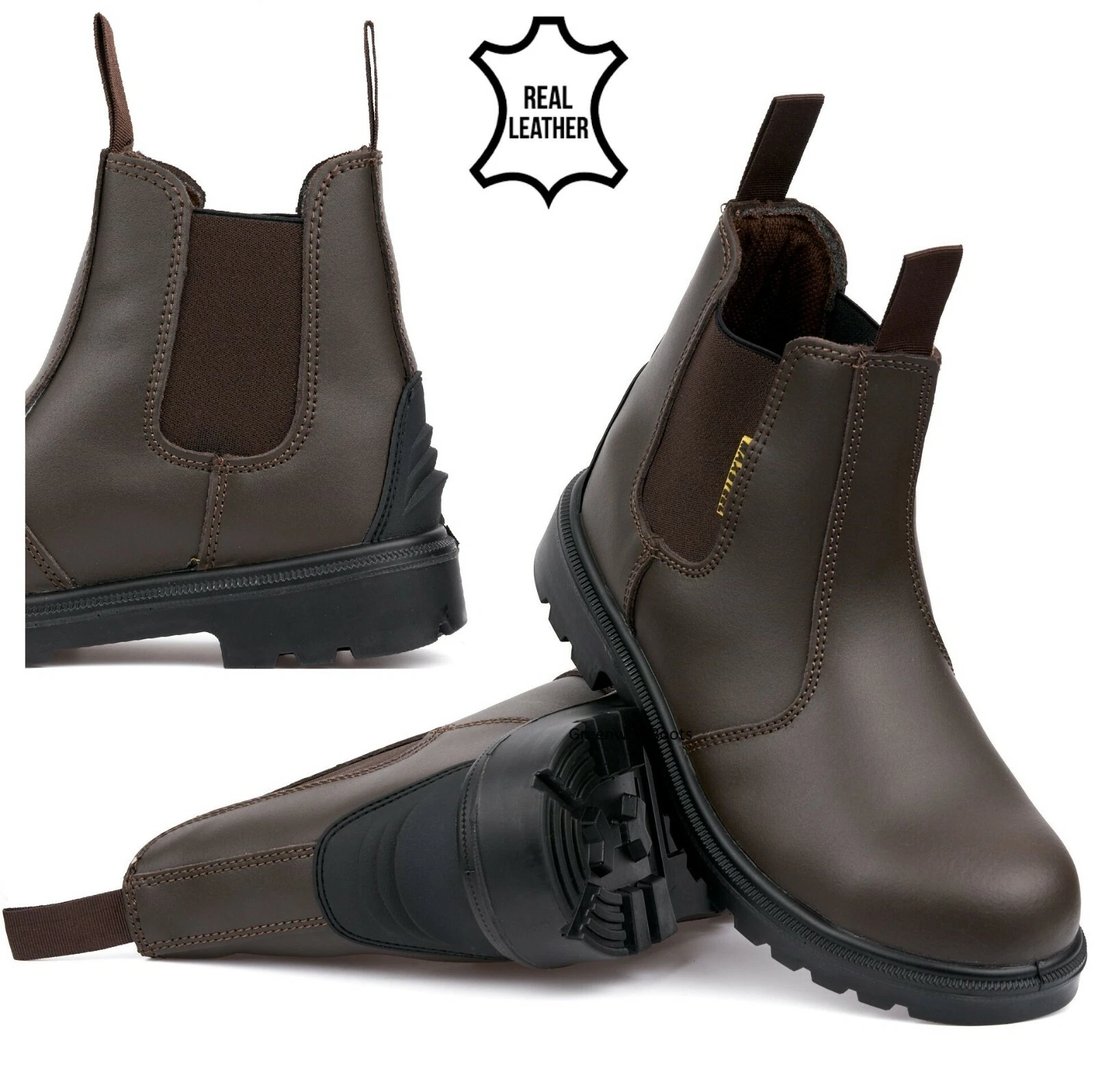 MENS LIGHTWEIGHT SAFETY STEEL TOE CAP DEALER CHELSEA WORK ANKLE BOOTS SHOES SIZE