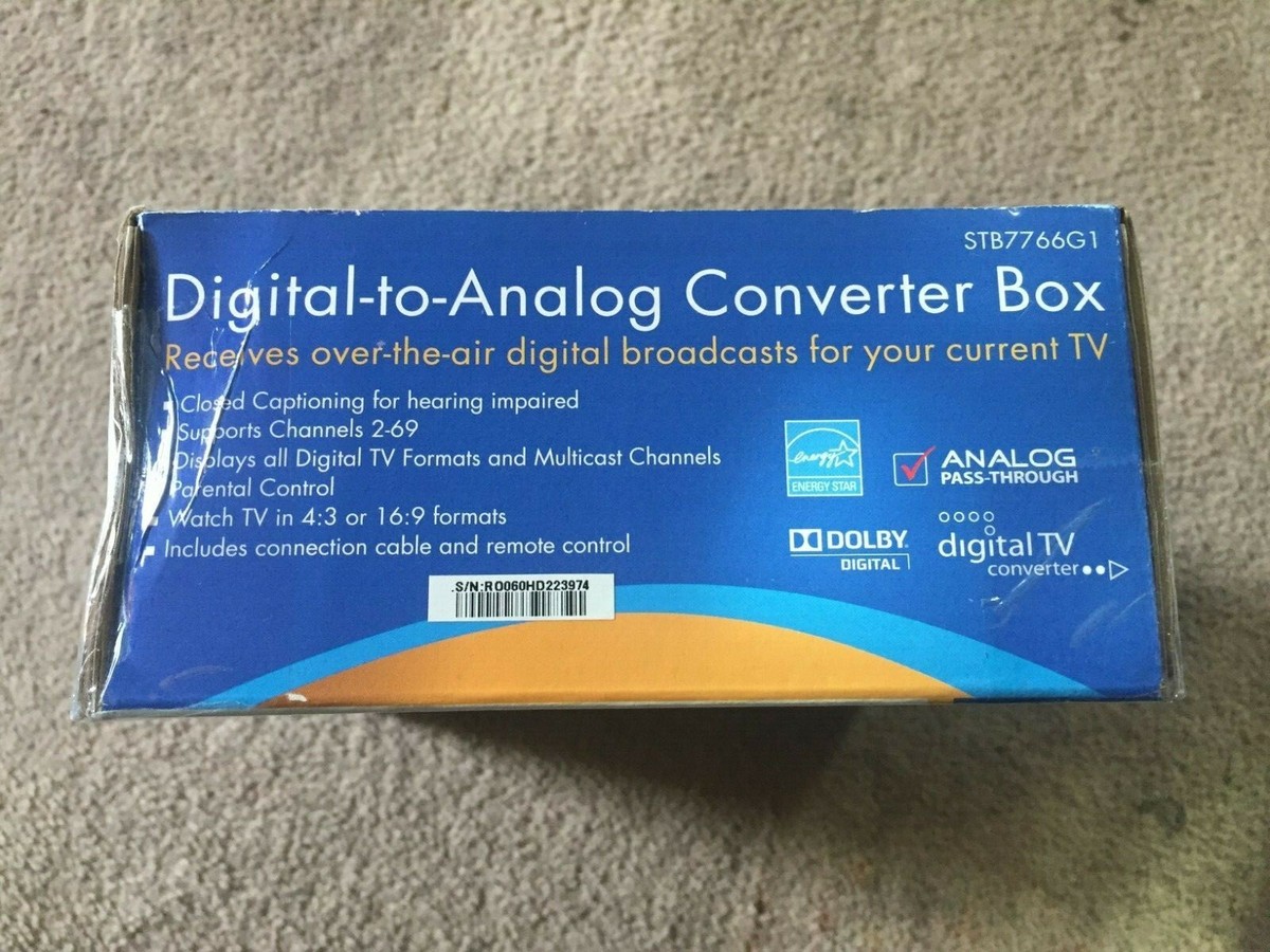 RCA- DIGITAL TO ANALOG CONVERTER BOX- IN OPEN BOX- STB7766G1 RCA- DIGITAL TO ANALOG CONVERTER BOX- IN OPEN BOX- STB7766G1