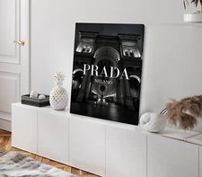 Fashion Store Night Photograph Stretched Canvas 40x50cm Print