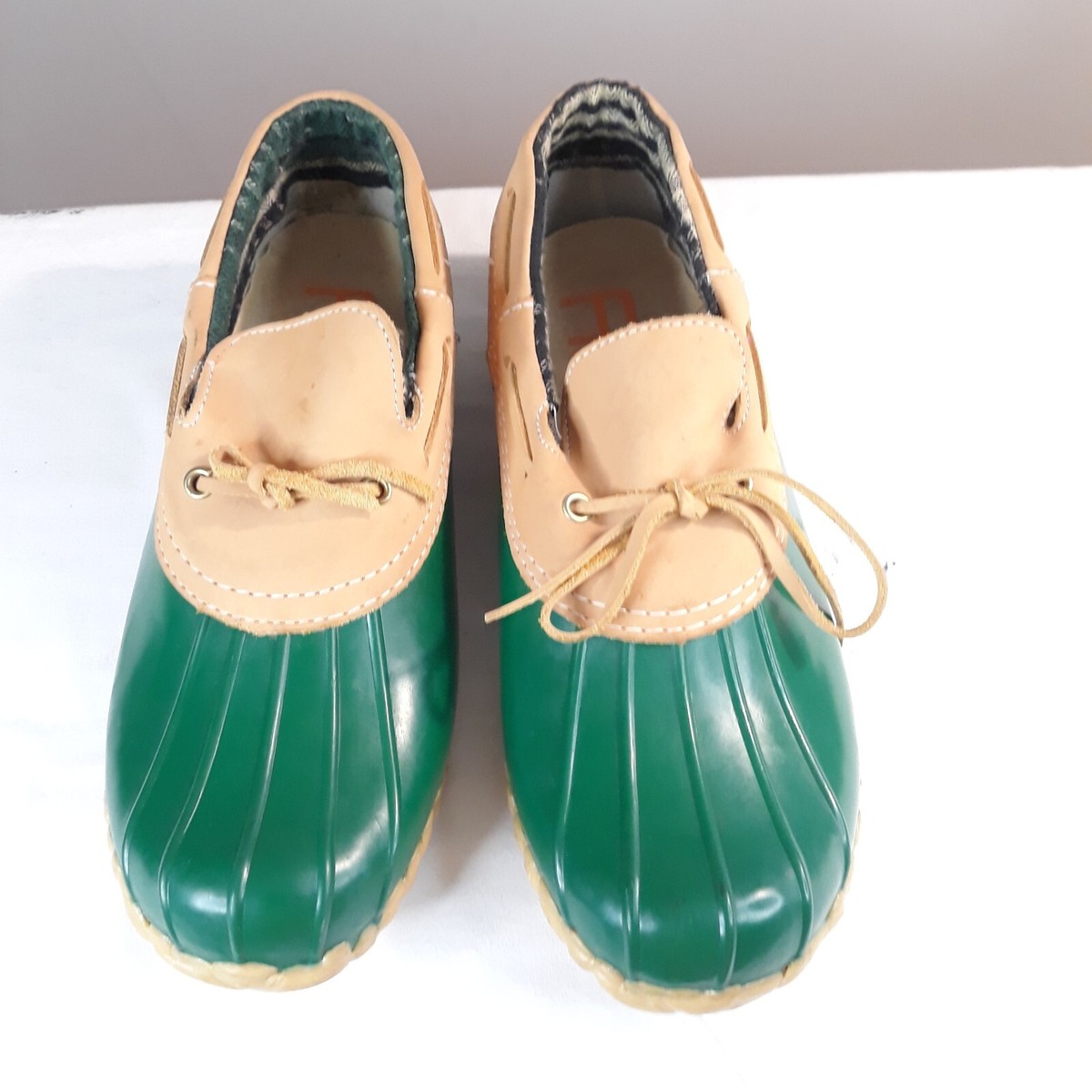 Aqua Stop Women Rain/duck Shoe, Tara Green/tan, Size 10