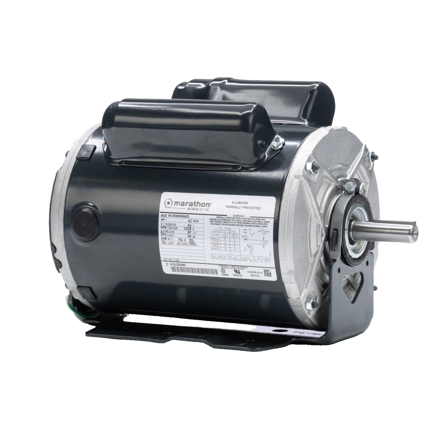 Keyed 220 V General Purpose Industrial Electric Motors 1 HP Rated Load