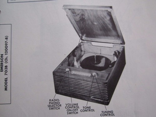 EMERSON 703B PHONOGRAPH PHOTOFACT