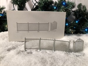 New Department 56 Village Accessories Chain Link Fence With Gate