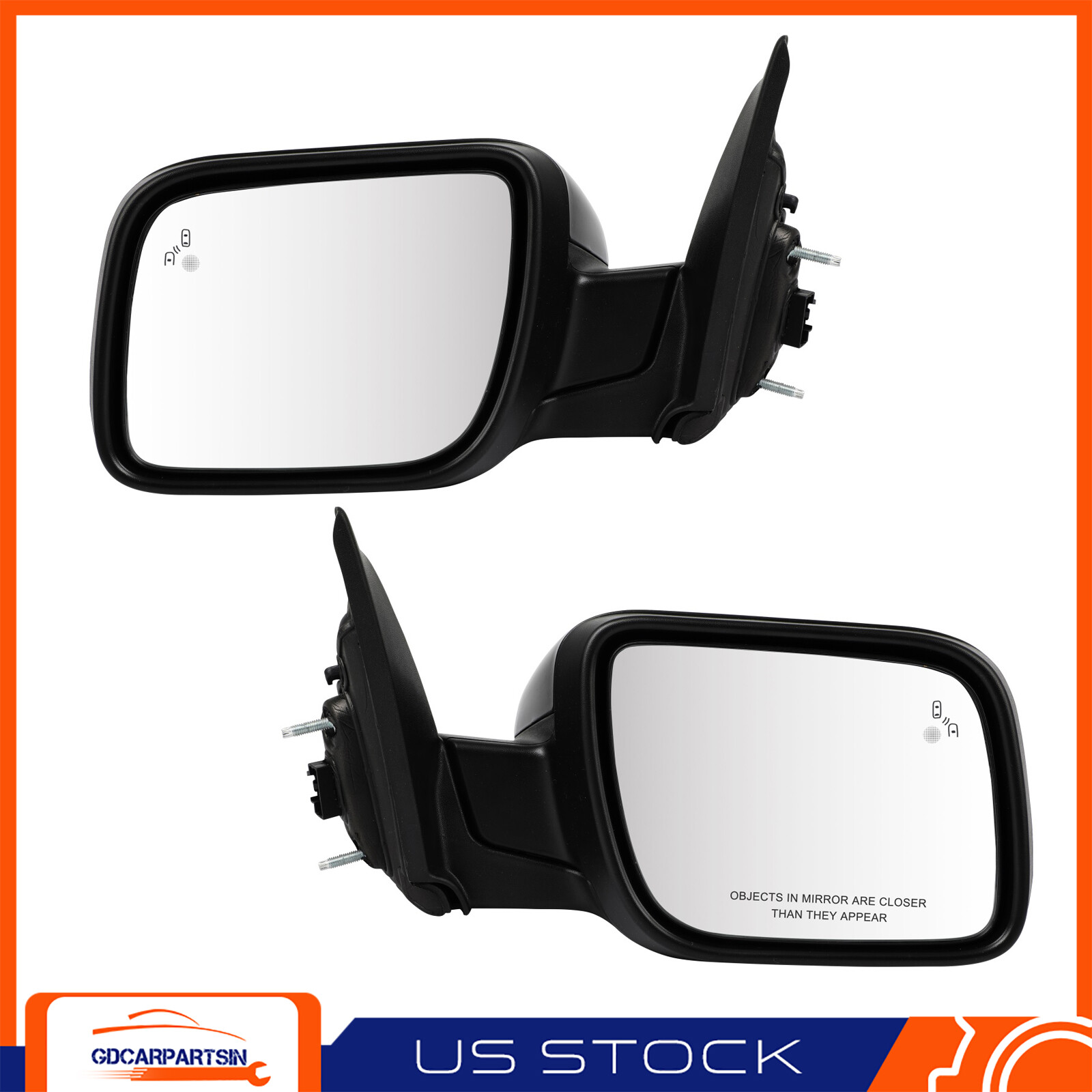 16-19 Ford Explorer Heated Side Mirror w/ Signal Puddle BSM 9pin
