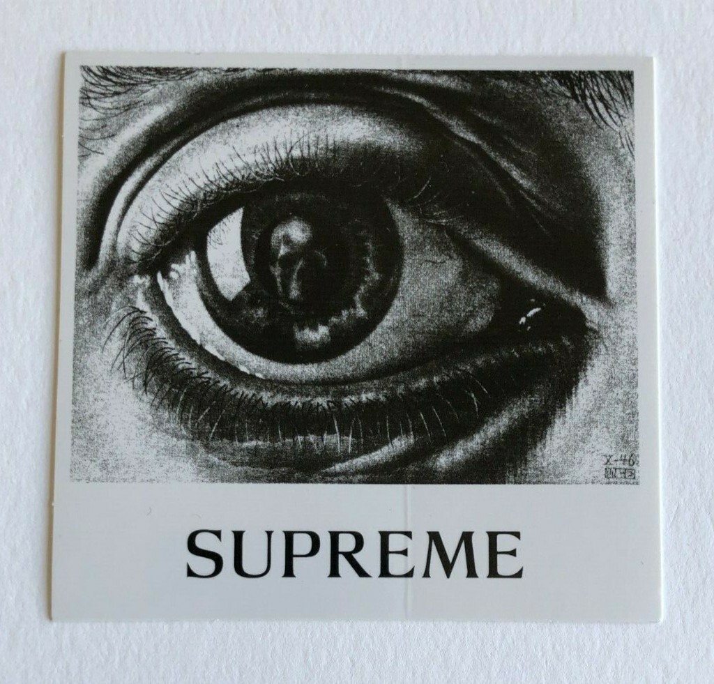 Supreme M.C. Escher Eye Sticker 100% Authentic SS17
