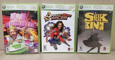 Sealed Burger King Xbox 360 Game Lot! Sneak King, Big Bumpin & Pocket Bike Racer