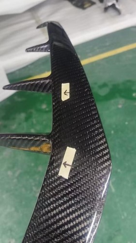 For Infiniti Q60 2017-22 Carbon Fiber Rear Bumper Side Vent C Blade Trim Canards - Picture 10 of 18