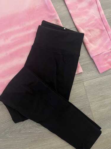 Girls’ JUSTICE Pink Love Tie Dye Sweatshirt & Black Leggings -Sz 12 (Pre-Owned) - Picture 3 of 9