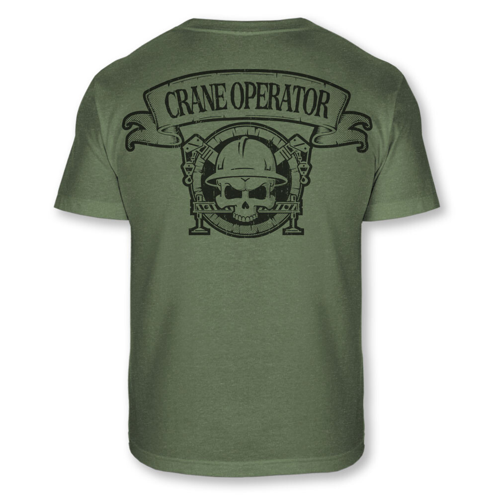 Crane Operator Skull Crossbones T-Shirt - Overhead Crane Crane Operator Skull Crossbones T-Shirt - Overhead Crane