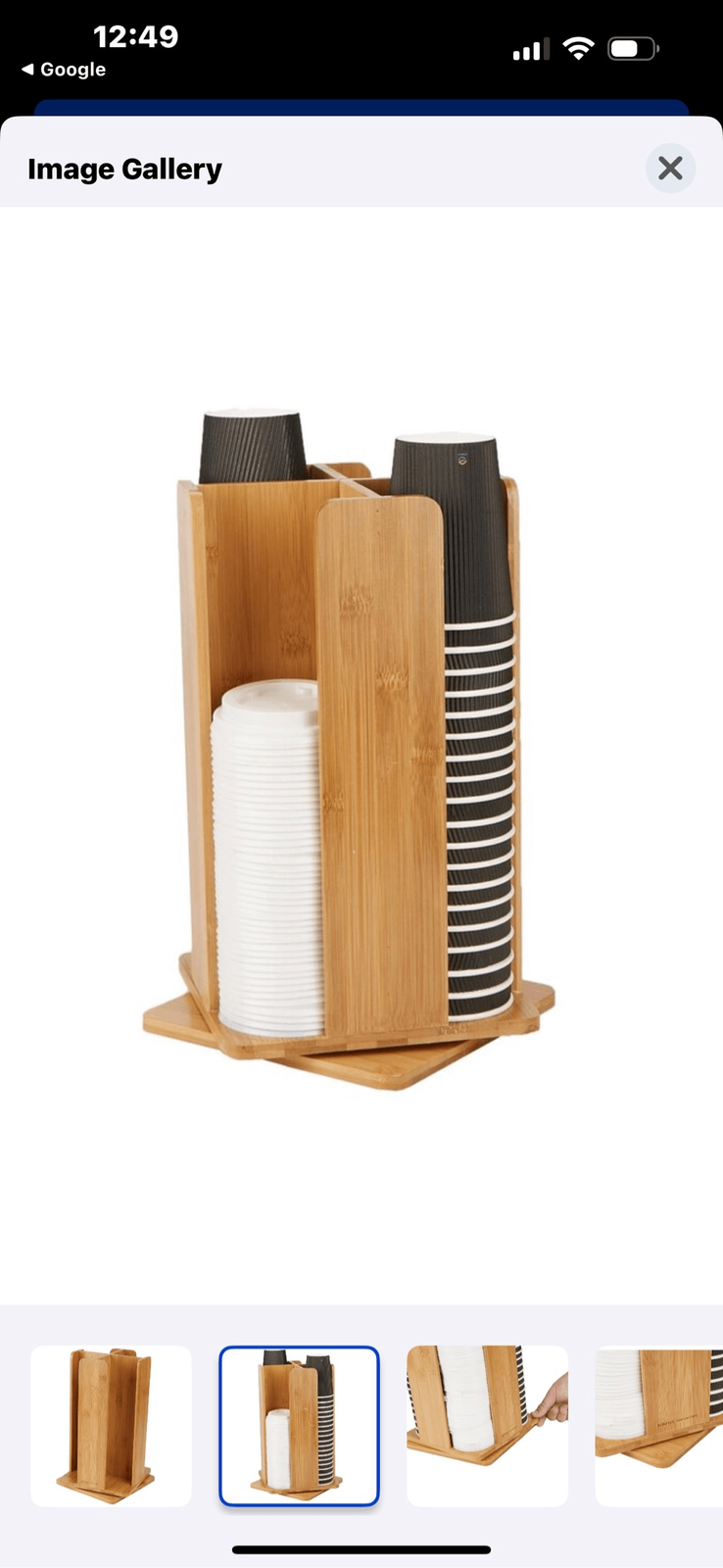 ! HH013 - NWT Mind Reader Mind Reader Cup and Lid Organizer Carousel, 4 Compartm