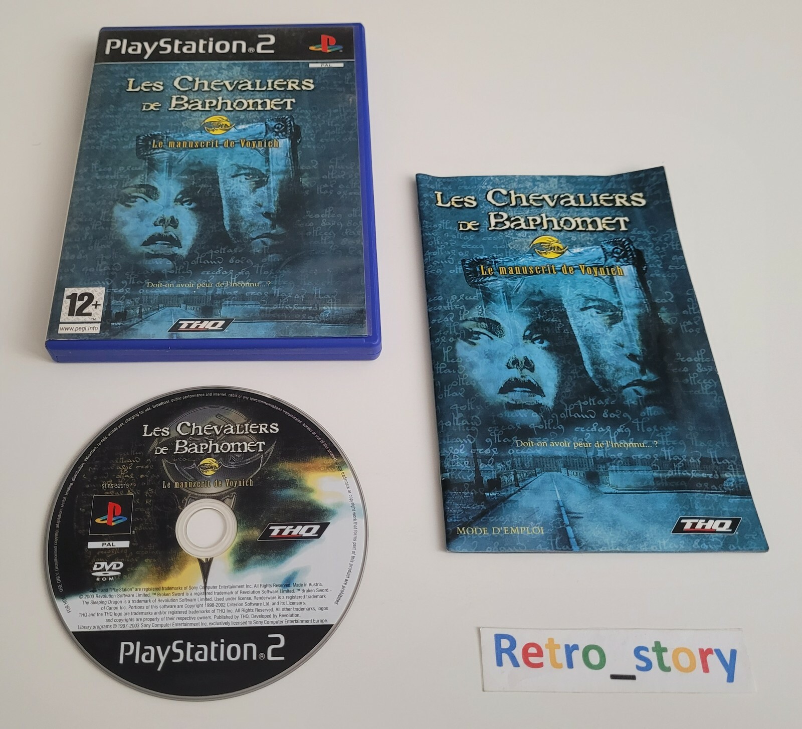 Sony Playstation PS2 - Les Chevaliers De Baphomet : Le Manuscrit De Voynich PAL
