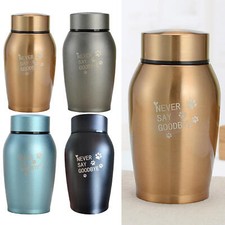 1x Pet Cremation Urn Memorial Stainless Steel Pet Urns Cat Dog Urn For Pet Ashes