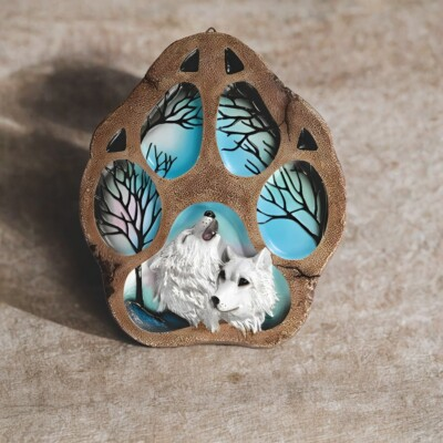 #ad #ad 10.5quot;H Hawling Wolf in Paw Wall Decor $46.14